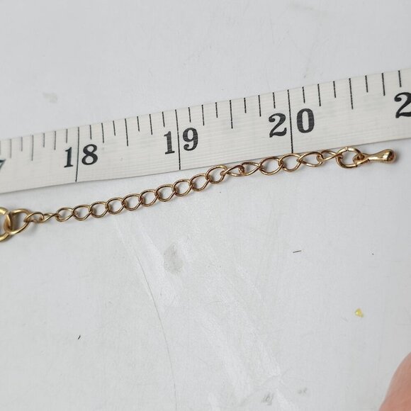 Gold Tone Chunky Statement Necklace With Mixed Beads and Charms - Picture 7 of 7